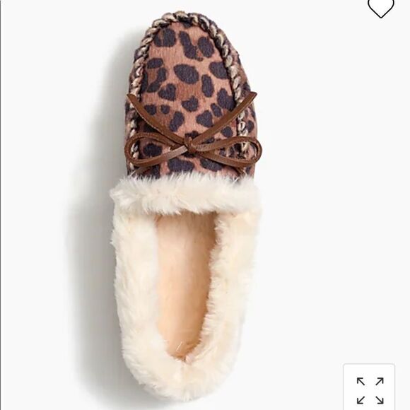 J. CREW CALF HAIR MOTIF LEOPARD MOCCASIN. NEW - Picture 2 of 10